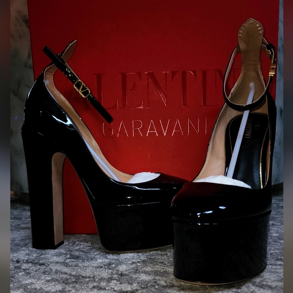 Valentino Tan-go platform ankle strap pumps